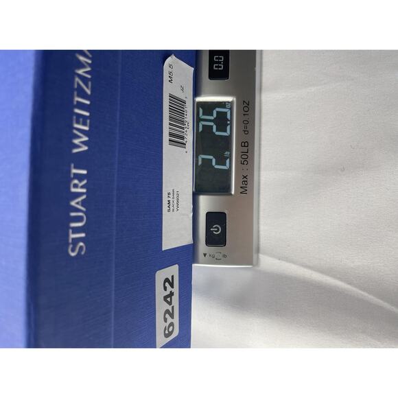 Stuart Weitzman Shoes Women's Size 5.5 Black SAM 75 Block Heel Slide Sandals New - Picture 9 of 9